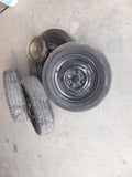 Wheel & Tyre Combo - Set Of Four - 14 x 4" Major Rims & Hancook Tyres - Near New