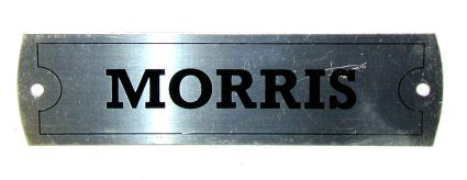 Plate "MORRIS"