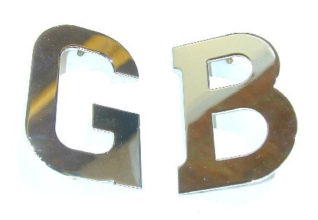 Chrome Letters "G.B." 