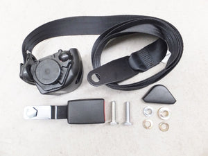 Front Seat Belt - Black - Retractable - Supplied With 135mm Fixed Stalk