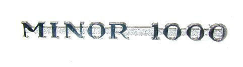 Bonnet Side Badge-Chrome "MINOR 1000" 