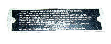 Plate "PATENTS