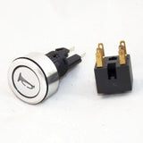 Horn Switch - Momentary, Stainless Steel - 6 Amps Max