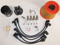 Tune Up & Filter Service Kit - 948, 1098 & 1275cc Morris Minors - 25D4 Top Entry Distributor Cap With Push In Leads - Spin On Oil Filter