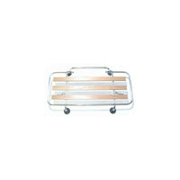 Boot Lid Rack - Polished Aluminium With Wooden Slats